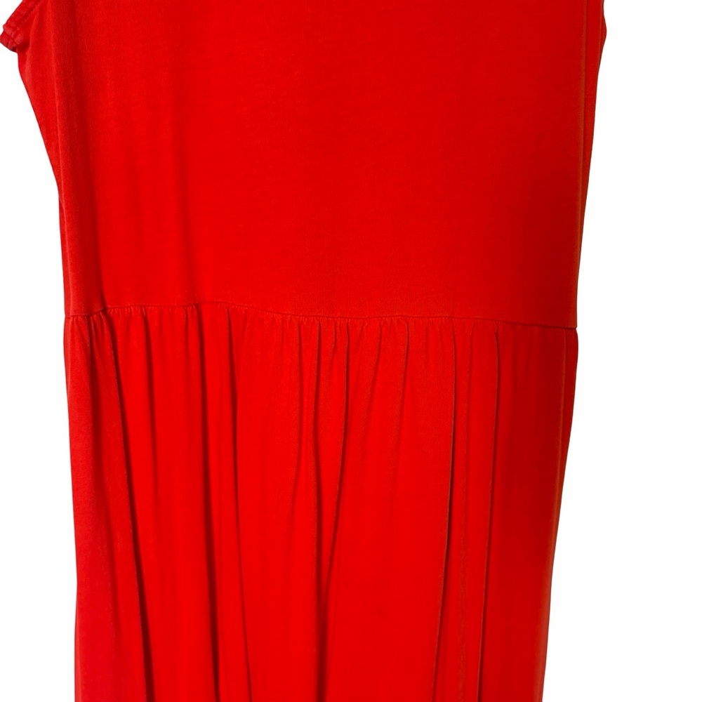 J. Crew Factory Tiered Knit Maxi Dress in Bright Cerise/ Red, Size S - Picture 8 of 15